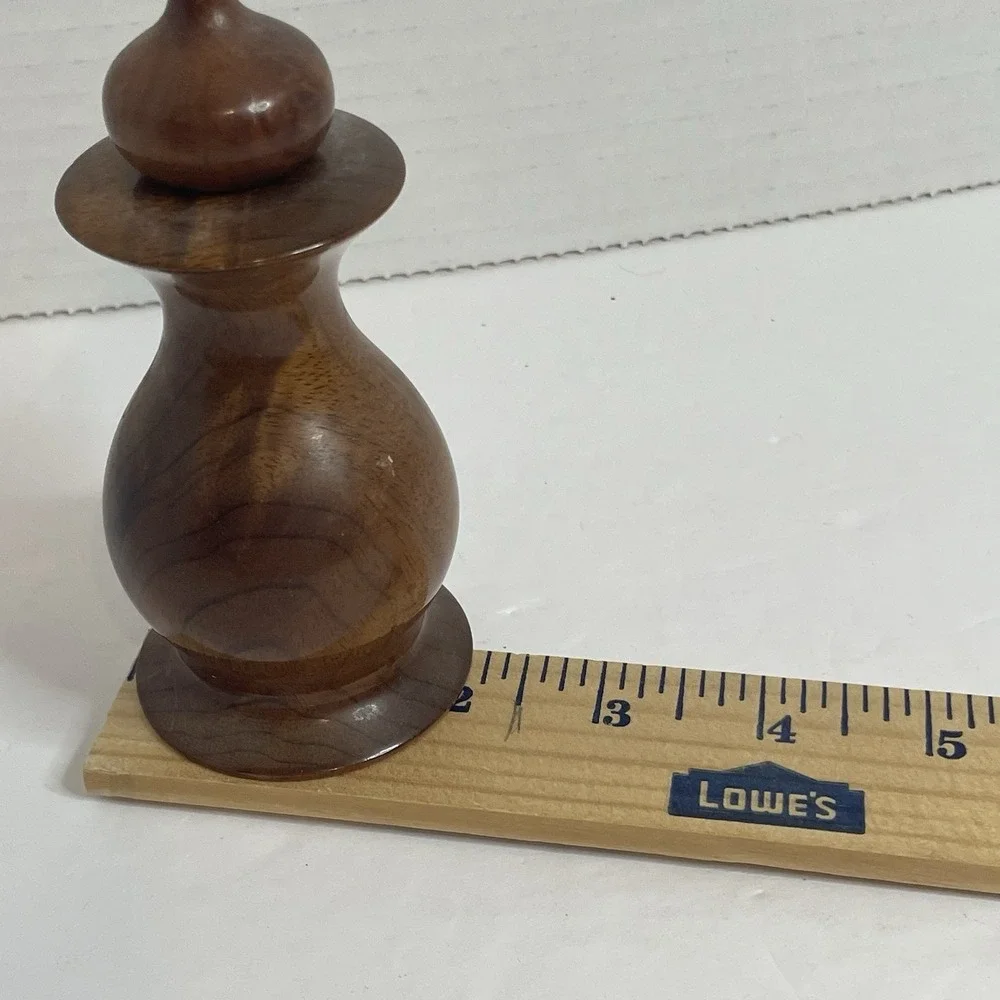 Mid-Century Oregon Myrtlewood Perfume Bottle w/ Glass Vial Insert NO PERFUME